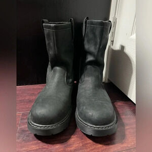 Herman Survivors Men's Size 13 Black  Steel Toe Theo Boots  Leather Oil/Slip Res